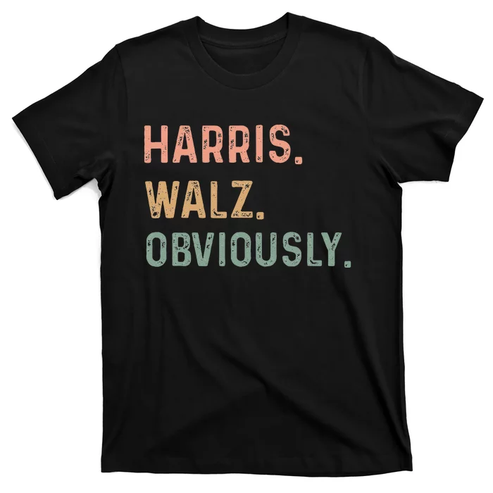 Kamala Harris Walz Obviously T-Shirt