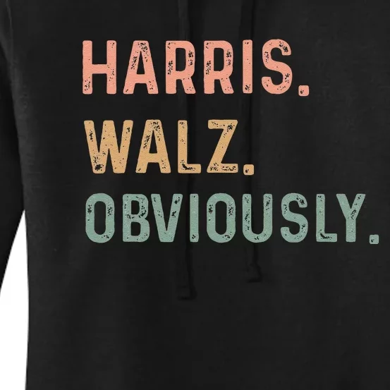 Kamala Harris Walz Obviously Women's Pullover Hoodie