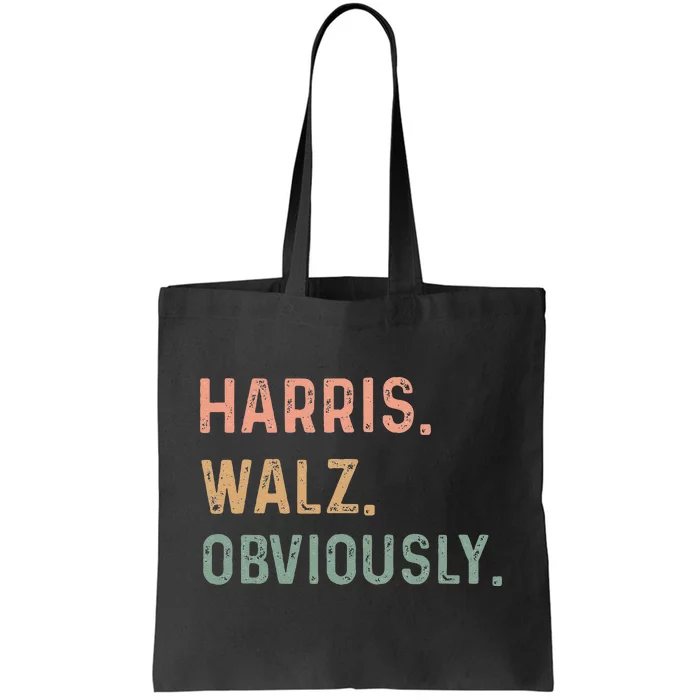 Kamala Harris Walz Obviously Tote Bag