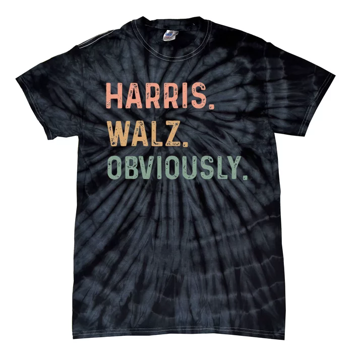 Kamala Harris Walz Obviously Tie-Dye T-Shirt