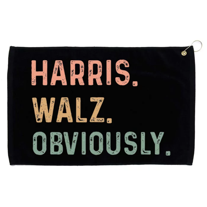 Kamala Harris Walz Obviously Grommeted Golf Towel