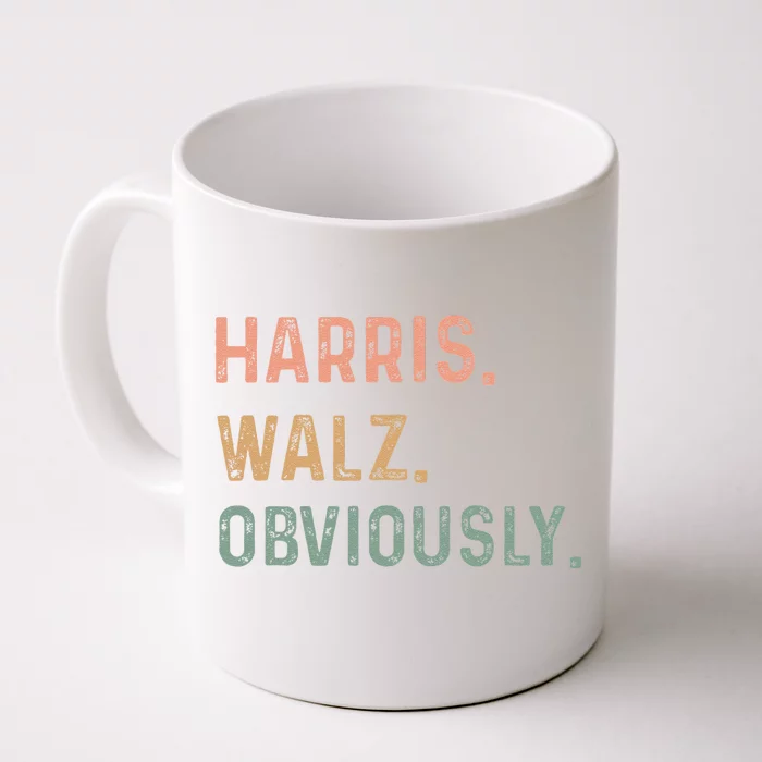 Kamala Harris Walz Obviously Front & Back Coffee Mug