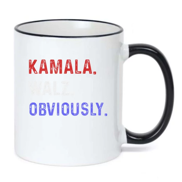 Kamala Harris Walz Obviously 2024 Black Color Changing Mug