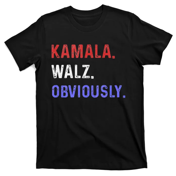 Kamala Harris Walz Obviously 2024 T-Shirt