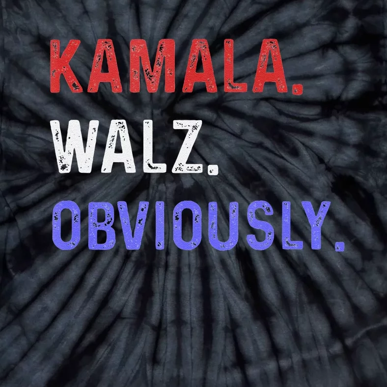 Kamala Harris Walz Obviously 2024 Tie-Dye T-Shirt