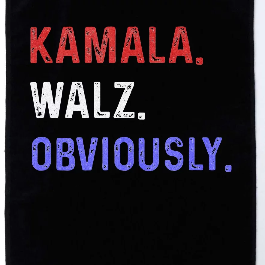 Kamala Harris Walz Obviously 2024 Platinum Collection Golf Towel