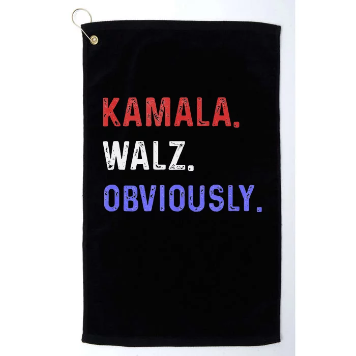 Kamala Harris Walz Obviously 2024 Platinum Collection Golf Towel