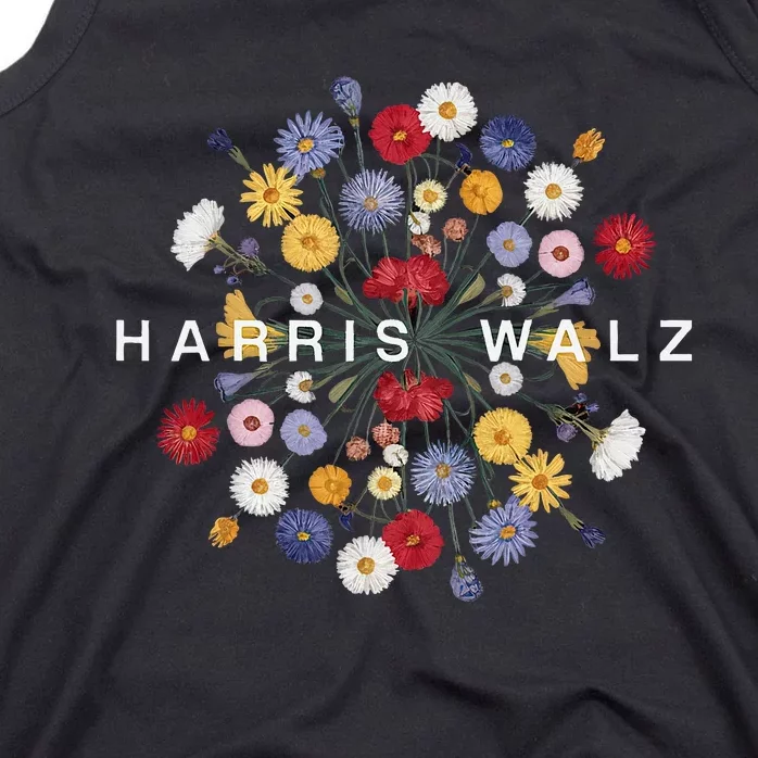 Kamala Harris Waltz Harris Walz Flower Mandala Central Bloom Tank Top