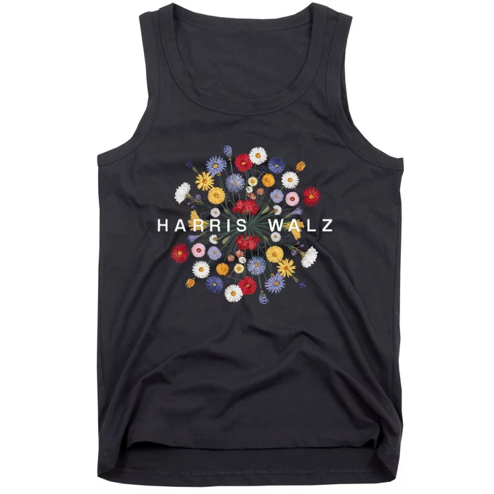 Kamala Harris Waltz Harris Walz Flower Mandala Central Bloom Tank Top