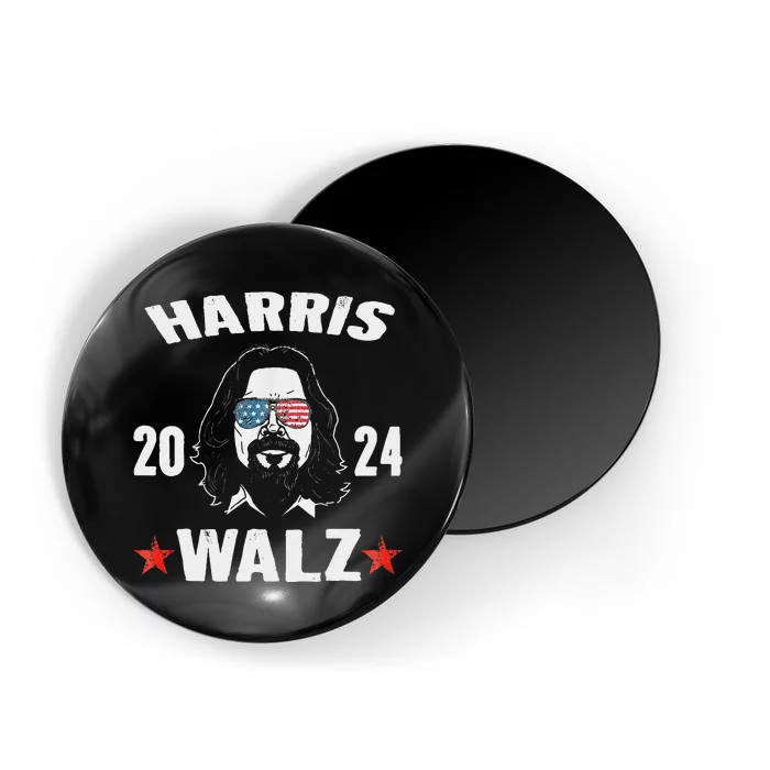 Kamala Harris Waltz 2024 Funny Man White Sunglasses Usa Magnet