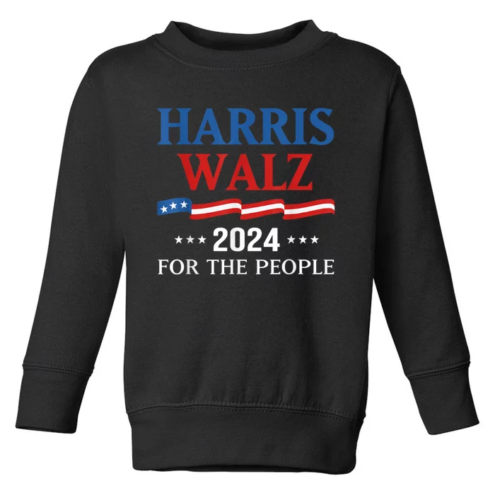 Kmala Harris Waltz Harriswaltz 2024 For The People Kamalaharris Timwaltz 2024 Toddler Sweatshirt