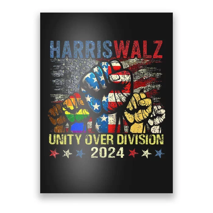 Kamala Harris Walz Waltz 2024 Unity Over Division Poster