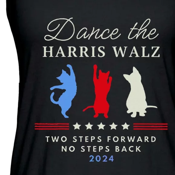 Kamala Harris Walz 2024 Waltz Dance 2 Steps Forward Not Back Ladies Essential Flowy Tank