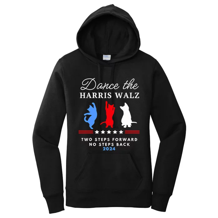 Kamala Harris Walz 2024 Waltz Dance 2 Steps Forward Not Back Women's Pullover Hoodie