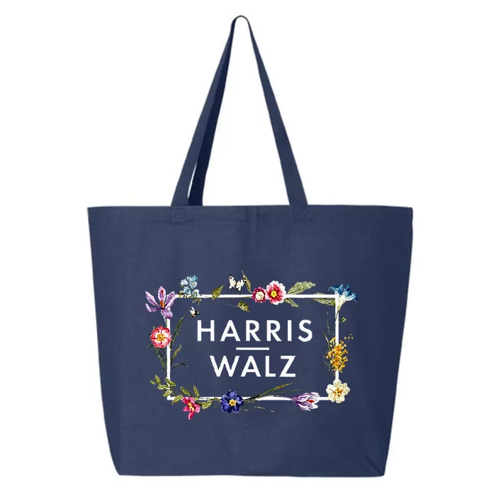 Kamala Harris Walz 2024 Floral Flowers 25L Jumbo Tote