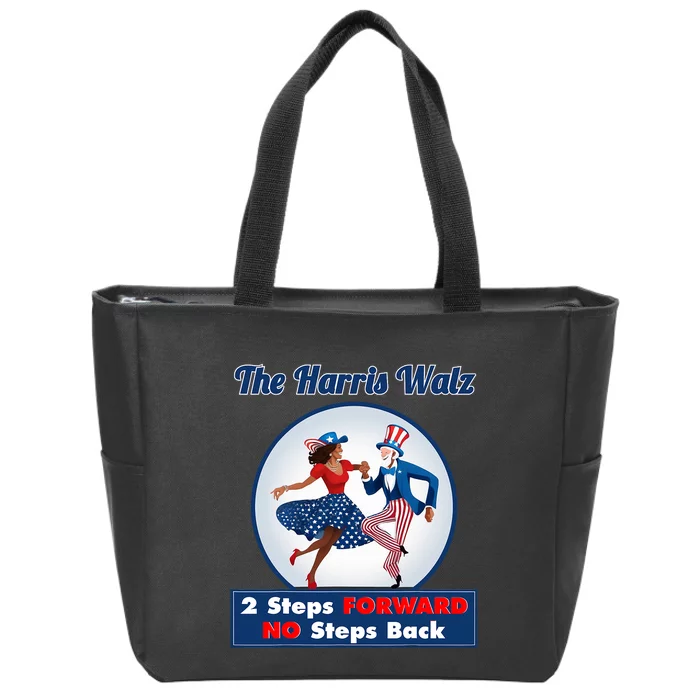 Kamala Harris Walz 2024 Waltz Dance 2 Steps Forward Not Back Zip Tote Bag