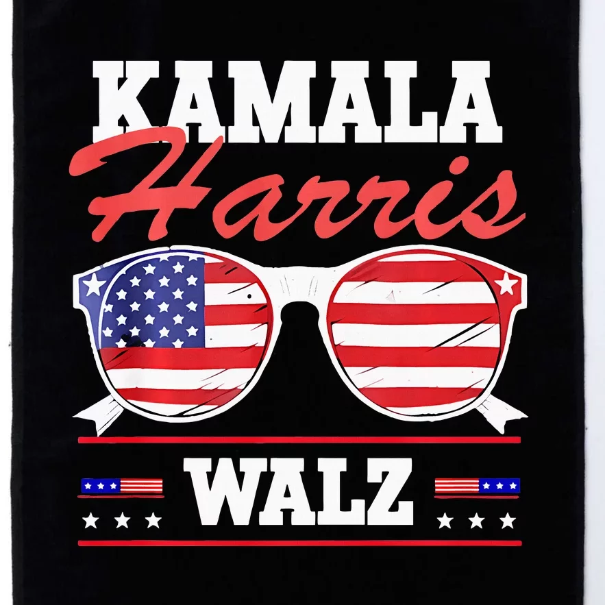 Kamala Harris Waltz American Flag Platinum Collection Golf Towel