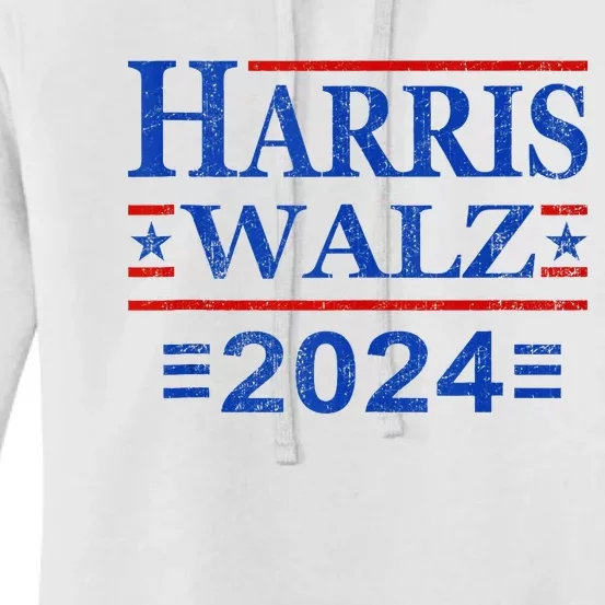 Kamala Harris Walz 2024 Harris Waltz Vp President 47th Flag Women's Pullover Hoodie