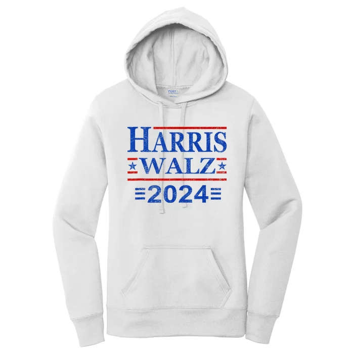 Kamala Harris Walz 2024 Harris Waltz Vp President 47th Flag Women's Pullover Hoodie