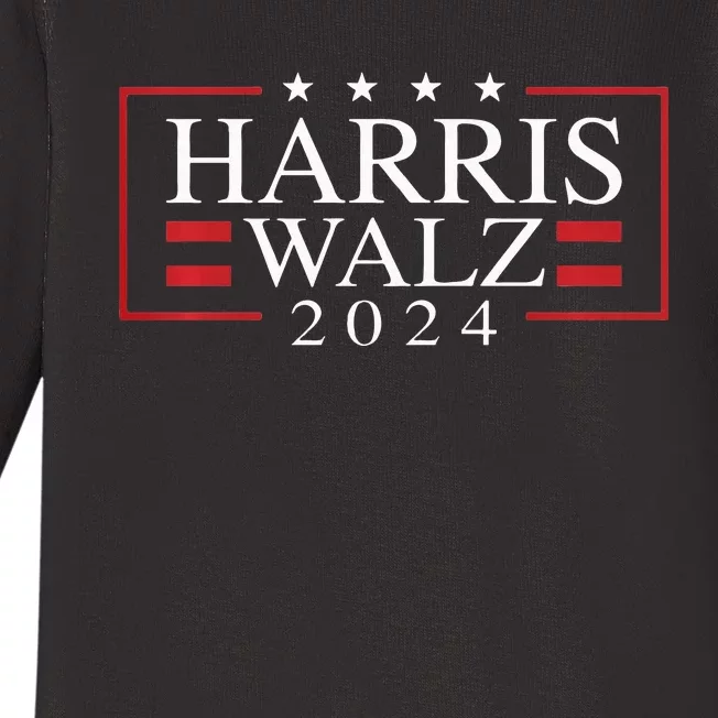 Kamala Harris Walz 2024 President Election Vote Usa Design Baby Long Sleeve Bodysuit