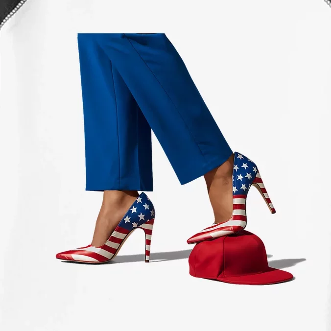 Kamala Harris With High Heels Stepping On Red Hat Infant Baby Jersey Bodysuit