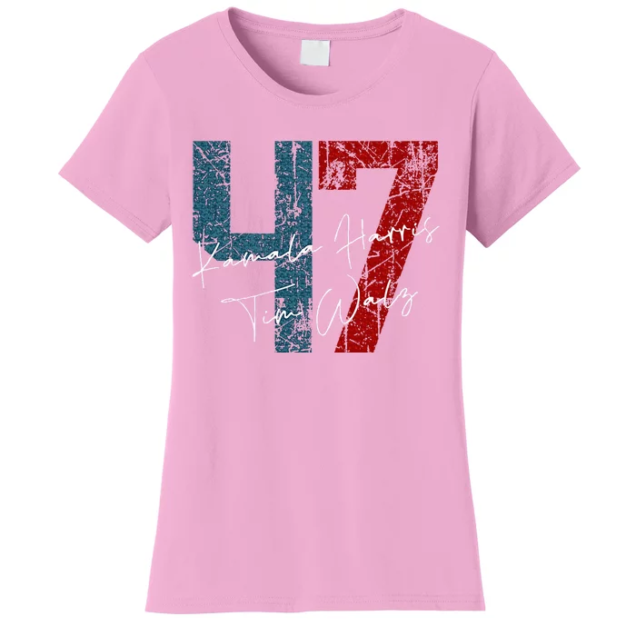 Kamala Harris Walz 2024 Harris Waltz Democratic 47 Women's T-Shirt