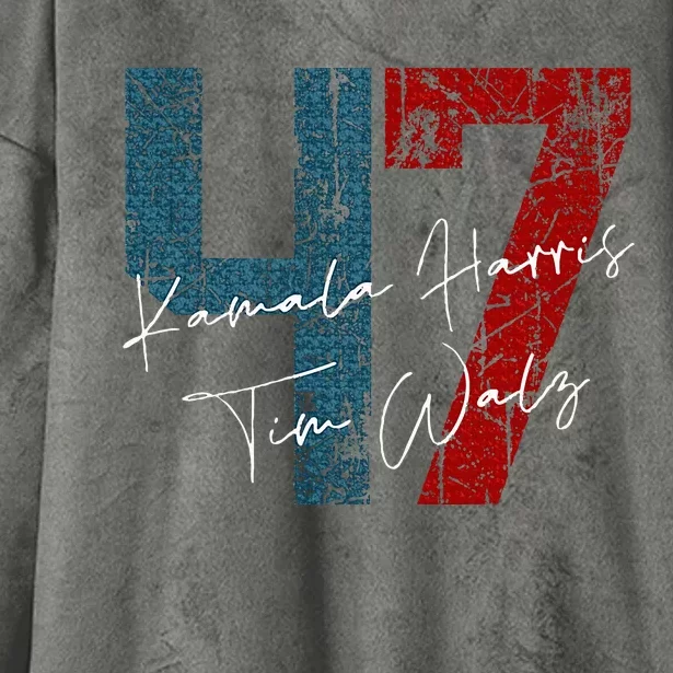 Kamala Harris Walz 2024 Harris Waltz Democratic 47 Hooded Wearable Blanket