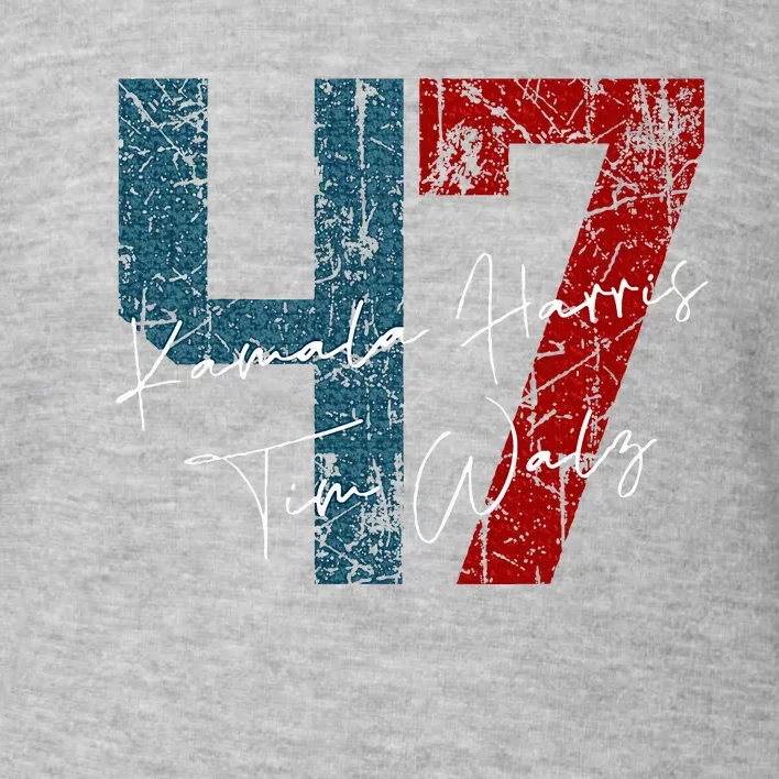 Kamala Harris Walz 2024 Harris Waltz Democratic 47 Toddler Sweatshirt