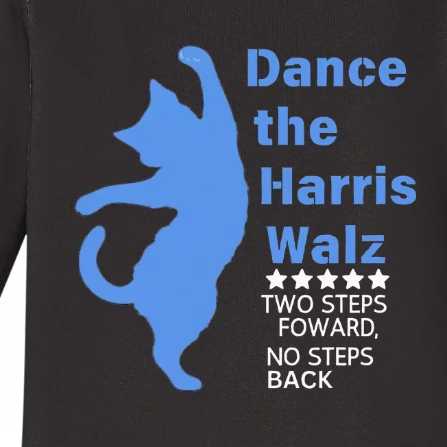 Kamala Harris Walz 2024 Waltz Dance 2 Steps Forward Baby Long Sleeve Bodysuit