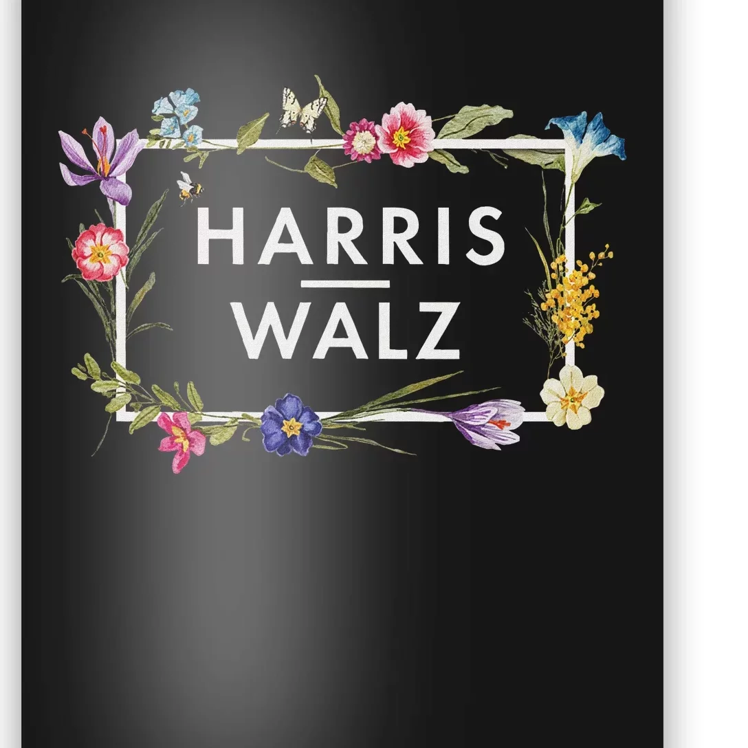 Kamala Harris Walz 2024 Floral Flowers Harris Waltz 2024 Poster