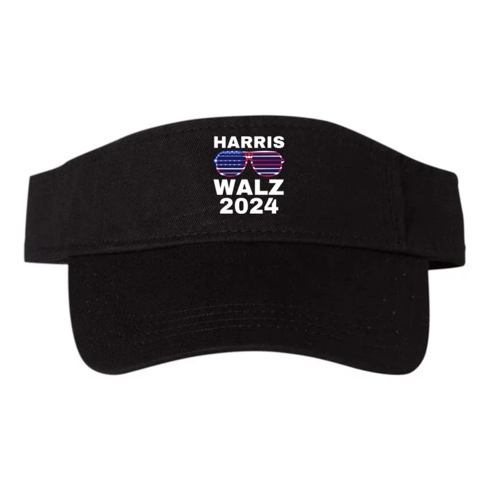 Kamala Harris Waltz American Flag Valucap Bio-Washed Visor