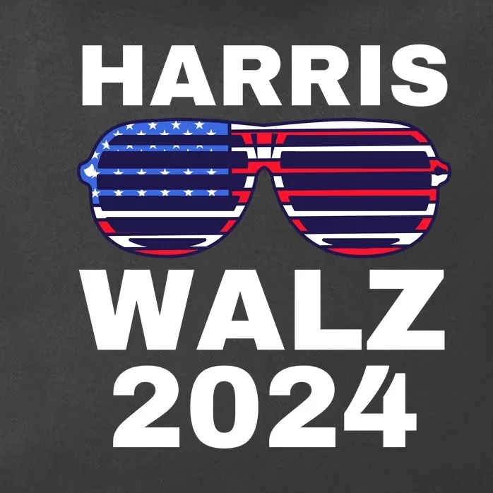 Kamala Harris Waltz American Flag Zip Tote Bag