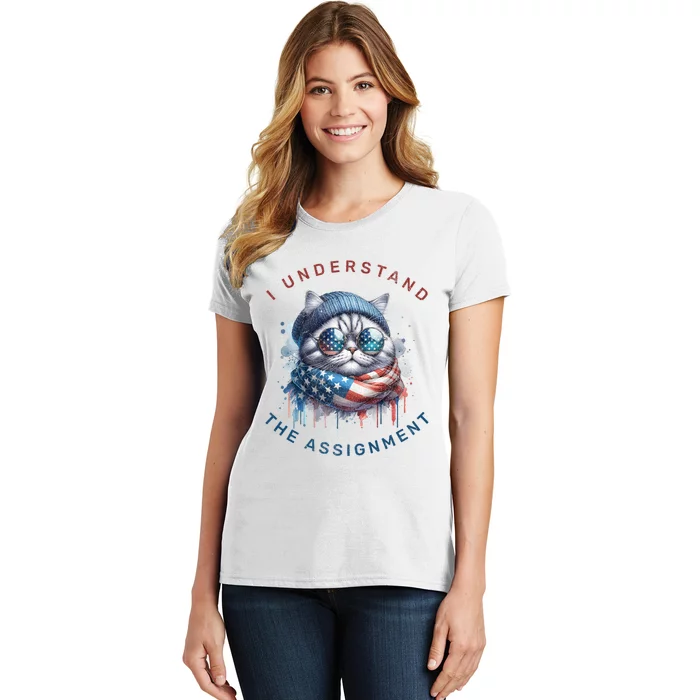 Kamala Harris Walz 2024 Cute Cat Women's T-Shirt