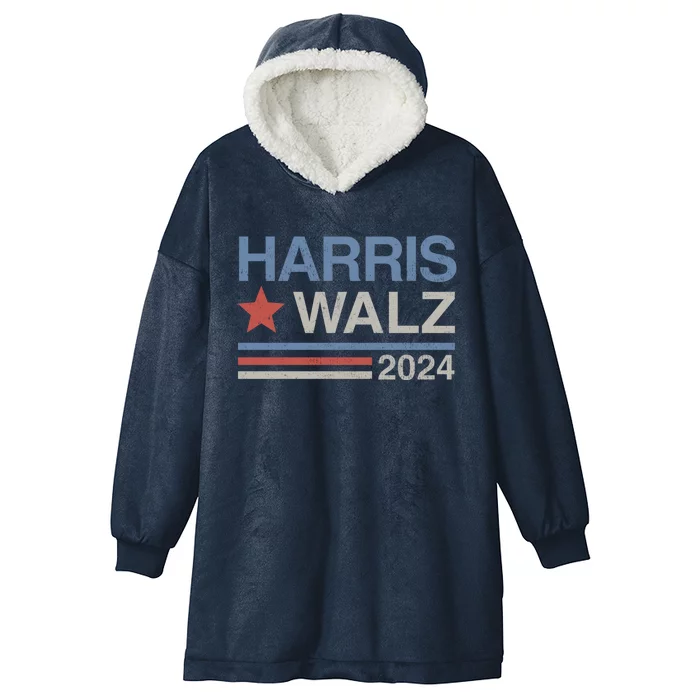 Kamala Harris Waltz 2024 Election Harris Tim Waltz 2024 Gift Hooded Wearable Blanket