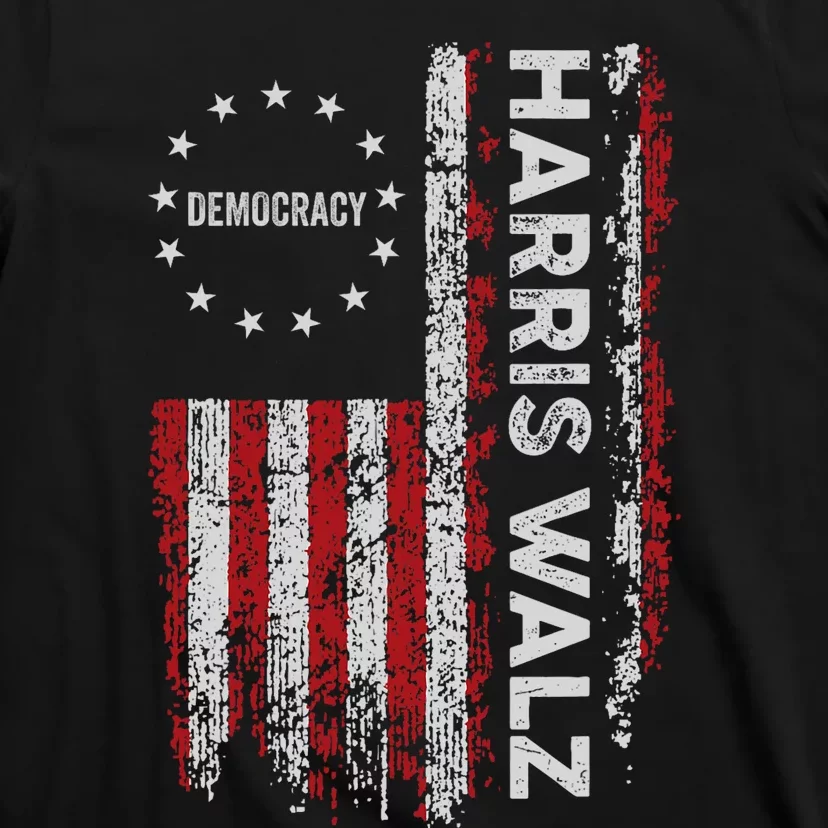 Kamala Harris Walz 2024 Harris Waltz Vp President 47th Flag T-Shirt