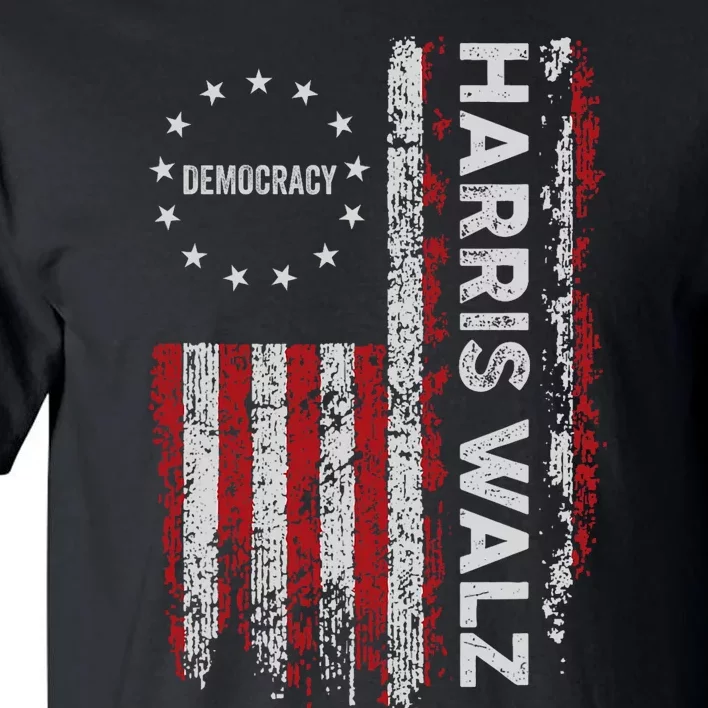 Kamala Harris Walz 2024 Harris Waltz Vp President 47th Flag Tall T-Shirt