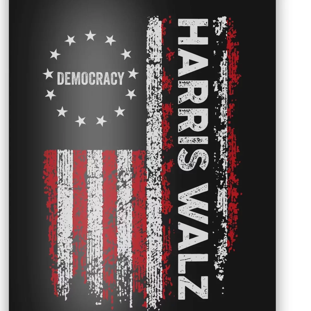 Kamala Harris Walz 2024 Harris Waltz Vp President 47th Flag Poster