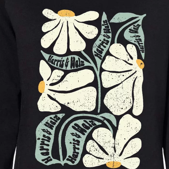 Kamala Harris Waltz Hand Drawn Flower Brighter Tomorrow 2024 Womens California Wash Sweatshirt