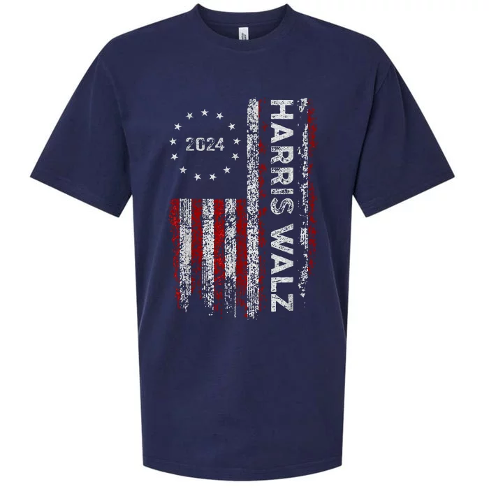 Kamala Harris Walz 2024 Harris Waltz Vp President 47th Flag Sueded Cloud Jersey T-Shirt