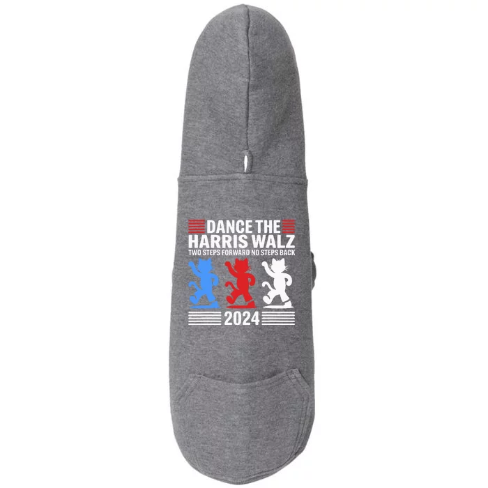 Kamala Harris Walz 2024 Waltz Dance 2 Steps Forward Not Back Doggie 3-End Fleece Hoodie