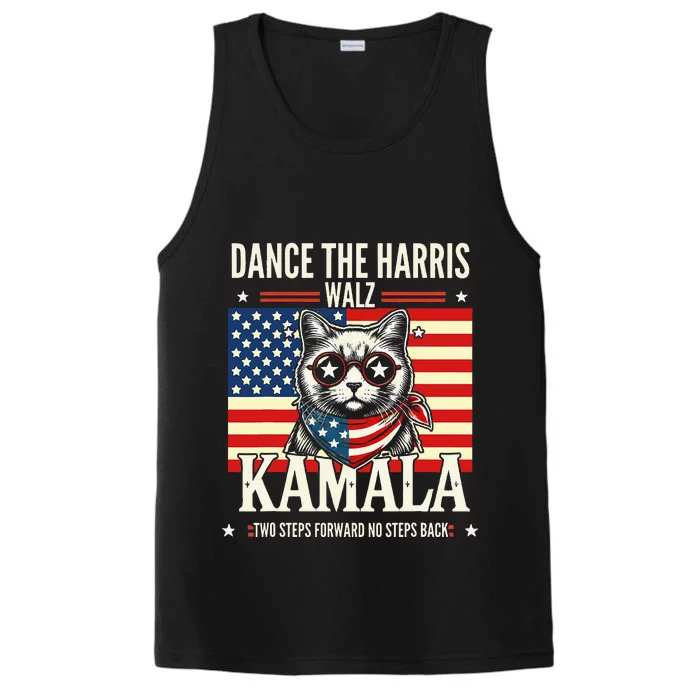 Kamala Harris Walz 2024 Waltz Dance 2 Steps Forward Not Back Performance Tank