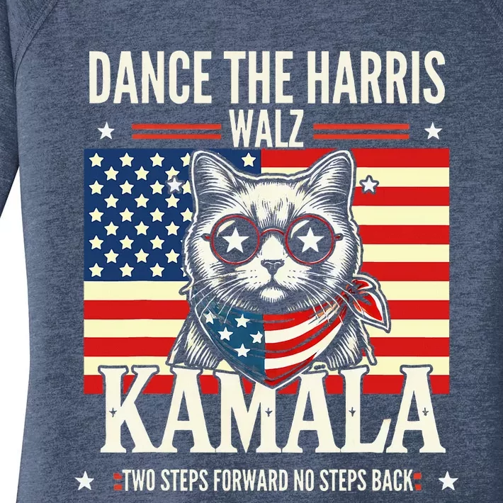 Kamala Harris Walz 2024 Waltz Dance 2 Steps Forward Not Back Women's Perfect Tri Tunic Long Sleeve Shirt