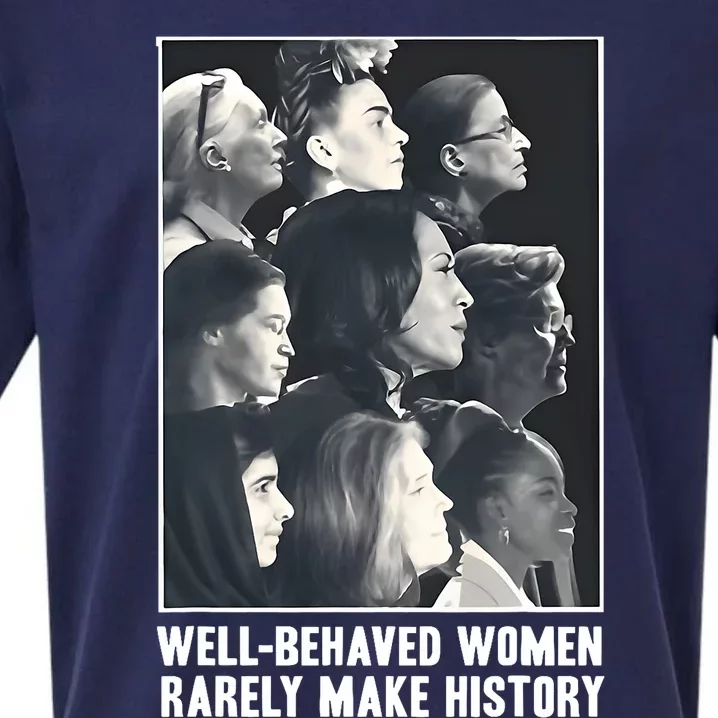 Kamala Harris Well Behaved Women Rarely Make History Sueded Cloud Jersey T-Shirt