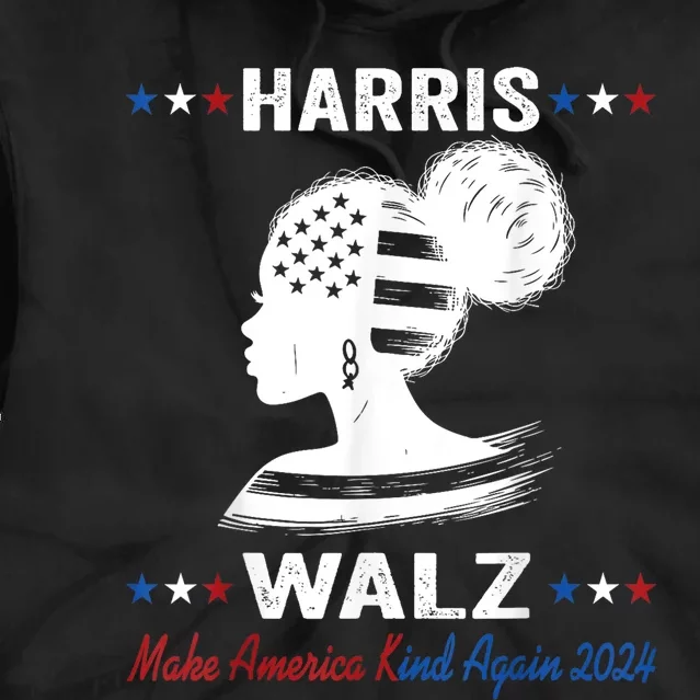 Kamala Harris Walz 2024 Make America Kind Again Harris Waltz Tie Dye Hoodie