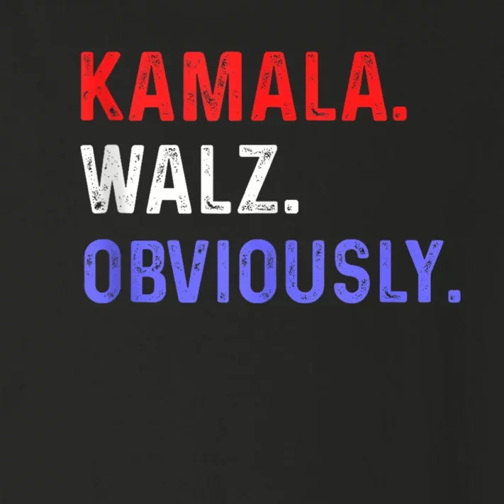 Kamala Harris Walz Obviously Toddler Long Sleeve Shirt