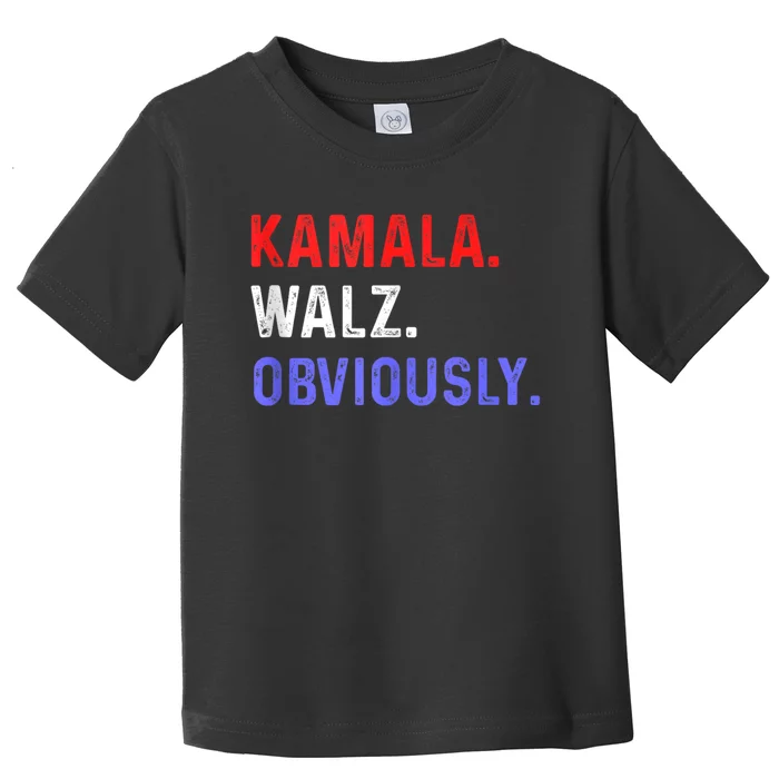 Kamala Harris Walz Obviously Toddler T-Shirt