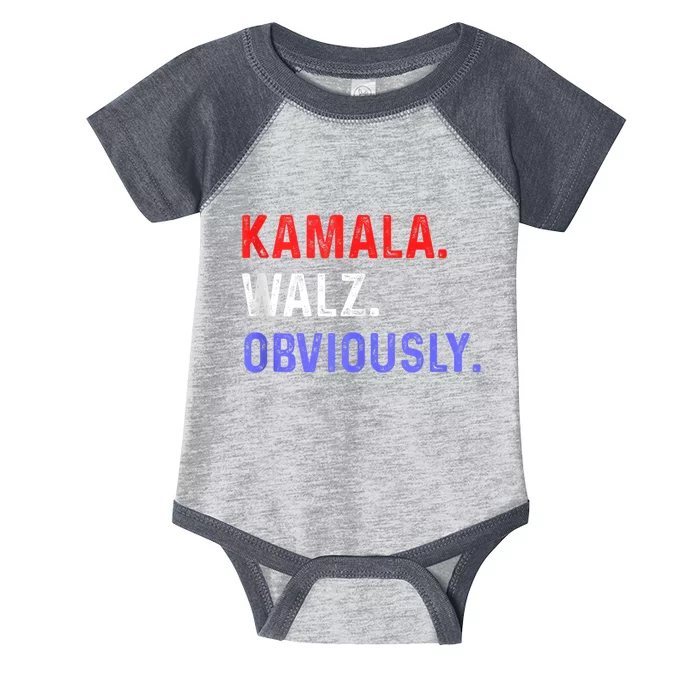 Kamala Harris Walz Obviously Infant Baby Jersey Bodysuit