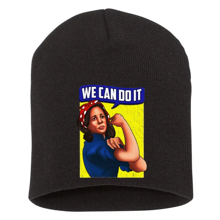 Kamala Harris We Can Do It Kamala For President Short Acrylic Beanie