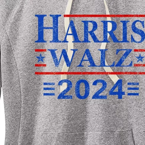 Kamala Harris Walz 2024 Democratic Vp President 47th Us Flag Women's Fleece Hoodie