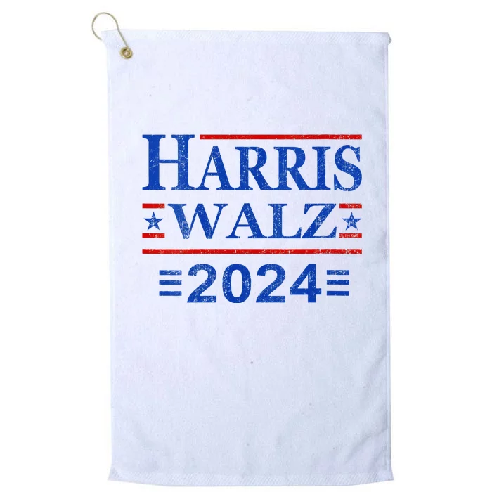 Kamala Harris Walz 2024 Democratic Vp President 47th Us Flag Platinum Collection Golf Towel